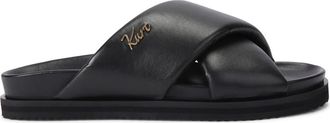 Kurt Geiger Baron Cross Strap Slide Sandal in Black at Nordstrom, Size 10