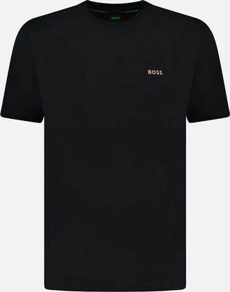 HUGO BOSS Mens Hugo Boss Active Gold Logo-Print T-Shirt Black - Size: XS