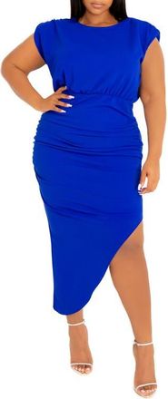 Buxom Couture Sleeveless Asymmetric Hem Dress in Royal Blue at Nordstrom, Size 3X