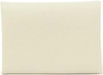 Herm&egrave;s White Epsom Leather Coin Purse/Coin Case (Pre-Owned)