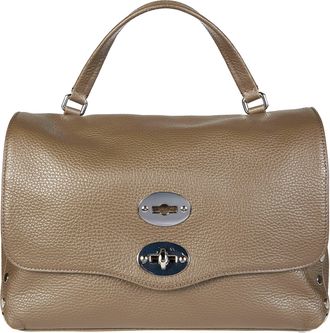 Zanellato Brown Daily Pebbled Leather Shoulder Bag