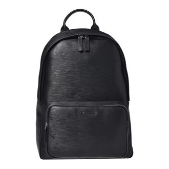 Baldinini Black printed leather rucksack