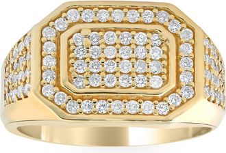 Pompeii3 1Ct Mens Diamond Ring 10k Yellow Gold