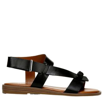 Franco Sarto Glenni Ankle Strap Flat Sandal Black H0507L1001 Womens