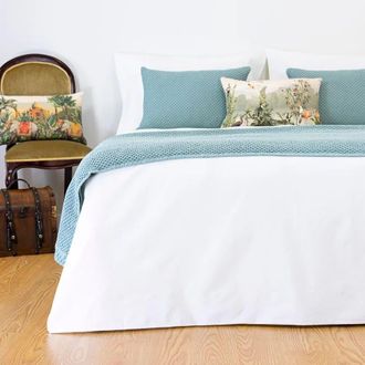 Casa da Laura Funda n&oacute;rdica liso 100% algod&oacute;n blanco cama 135/150 cm (240 x 220 cm
