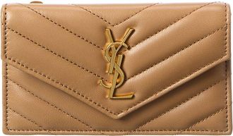Saint Laurent Cassandre Leather Card Case