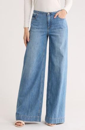Alice & Olivia Slay Low Rise Wide Leg Jeans in Celine Vintage at Nordstrom Rack, Size 25