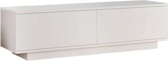 Dmora Mobile porta tv Ganymede, Credenza da soggiorno, Armadio basso per tv, Base parete attrezzata, 140x36 h38 cm, Bianco - Dmora