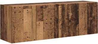 vidaXL Mueble De Tv Montado En La Pared 2 Pcs Madera Envejecida Vidaxl