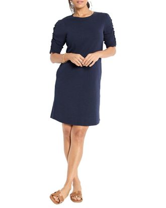 Nic+Zoe Ruched Elbow Sleeve Dress
