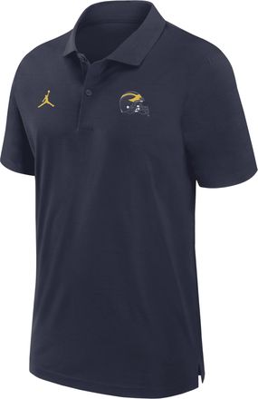 Nike Jordan Mens Michigan Wolverines Sideline Jordan Dri-FIT College Polo in Blue | 02F841SMWN-H7C