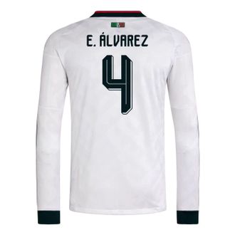 adidas Mexico 26 Away Authentic Julian Alvarez Long Sleeve Jersey Asia Sizing White KX3310