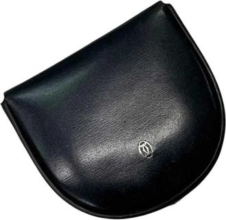 Cartier Pre-owned Portemonnee / Munthouder - unisex - Vintage Accessoires - Zwart - ONE Size - Leer - Vintage
