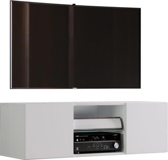 ebuy24 Ebuy24 - Muebles Tv Vcm Tablero De Pared Colgante Lowboard Dimensiones 40 X A 115 X T. 36 Cm Gabinete De Pared - Jusa (sonoma Roble)