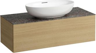 Laufen Il Bagno Alessi Cajonera, Encimera De Piedra Marrone - Laufen