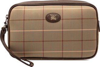 Burberry Pre-owned Womens Vintage Check Canvas Clutch - Tan Textile - One Size