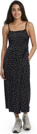 tentree Driftwood Dress in Meteorite Black/ditsy at Nordstrom, Size X-Large