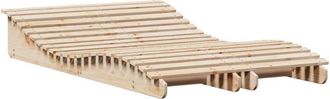 vidaXL Vidaxl - Tumbonas De Madera Maciza De Pino 2 Unidades 205x60x31,5 Cm