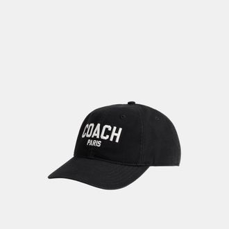 Coach Mens Paris Baseball Hat - Black