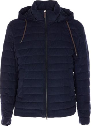 Herno Navy Blue Short Down Jacket