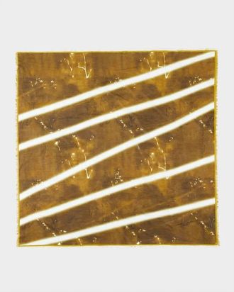 Lafayette 148 New York Wild Desert Print Cotton-Silk In Green Yucca Multi