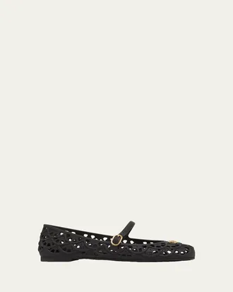 Valentino Garavani 5mm VLogo PVC Ballerina Flats