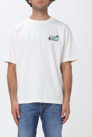 Dr&ocirc;le de Monsieur Dr&ocirc;le de Monsieur T-shirt in cotone con stampa slogan e spalle cadute