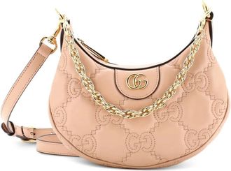 Gucci Half Moon GG Matelasse Leather Mini hobo bag - Beige
