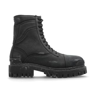 Balenciaga Lace-up Boots, male, Black, Size: 11 US Combat Strike L20 Ankle Boots
