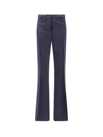 Etro Wool Trousers With Iconic Motif