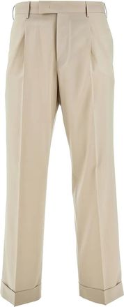 Pantaloni Torino pleated chinos - Neutrals