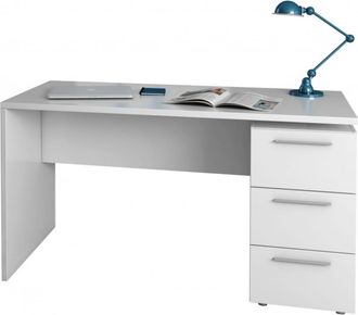 HOGAR 24 Mesa despacho o escritorio con 3 cajones blanco artik