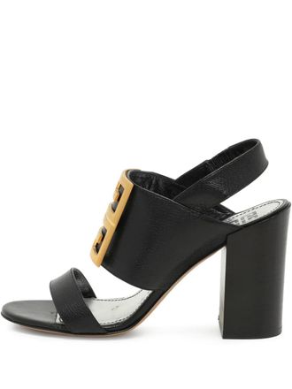 Givenchy 4G logo slingback sandals - women - Calf Leather/Calf Leather/Calf Leather - 38 - Black