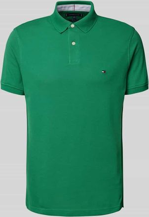 Tommy Hilfiger Regular Fit Poloshirt mit Logo-Stitching in Grass, Größe S