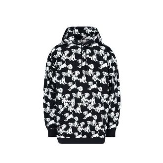 Celine Hooded Printed Dogs Sweatshirt