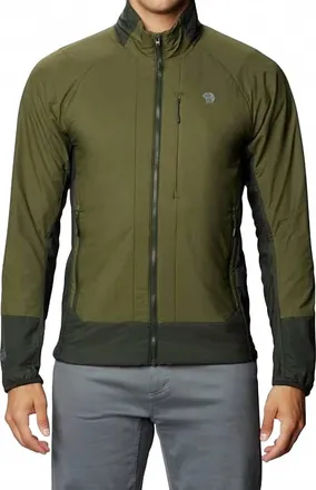Mountain Hardwear Kor Cirrus Hybrid Jacket In Dark Army