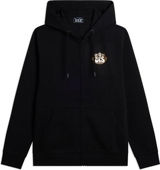 Freddy Felpa Unisex con Cappuccio e Zip con Logo Oro VIS