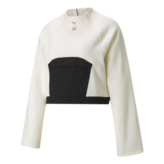 Puma (WMNS) PUMA Train First Mile X Mock Neck Long Sleeve Pullover White 520997-73