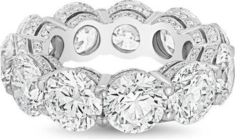 Diana M. Jewels Platinum 11.36cts lab grown round diamond eternity band