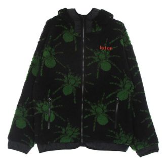 Iuter Spider Fur Zip Hoodie - Heren - Jassen - Zwart - S - Polyester - Jassen
