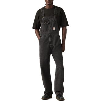 Levi's Loose Cotton Denim Overalls in Darkly Wash Overall at Nordstrom, Size X-Small