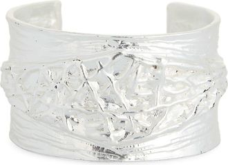 Karine Sultan Brushed Crisscross Cuff Bracelet in Silver at Nordstrom Rack