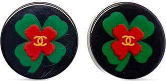 Chanel Orecchini a clip Lucky Shamrock 2004 - Argento