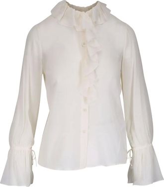 Nili Lotan Blusa con ruches - Bianco