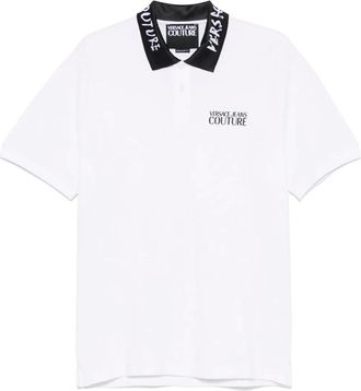 Versace Jeans Couture Polo con colletto Logobrush - Bianco