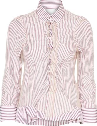 Maison Margiela Camicia a righe - Bianco