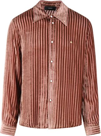 Amiri Viscose And Peach Silk Shirt