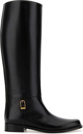Saint Laurent Black Leather Julia Boots