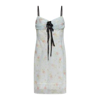 Marc Jacobs Midi Dresses, female, Blue, Size: XS Floral Motif Dress