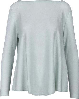 Wild Cashmere Zijden Kasjmier Trui - Dames - Ronde hals truien - Groen - M - Kasjmier - Truien & Vesten